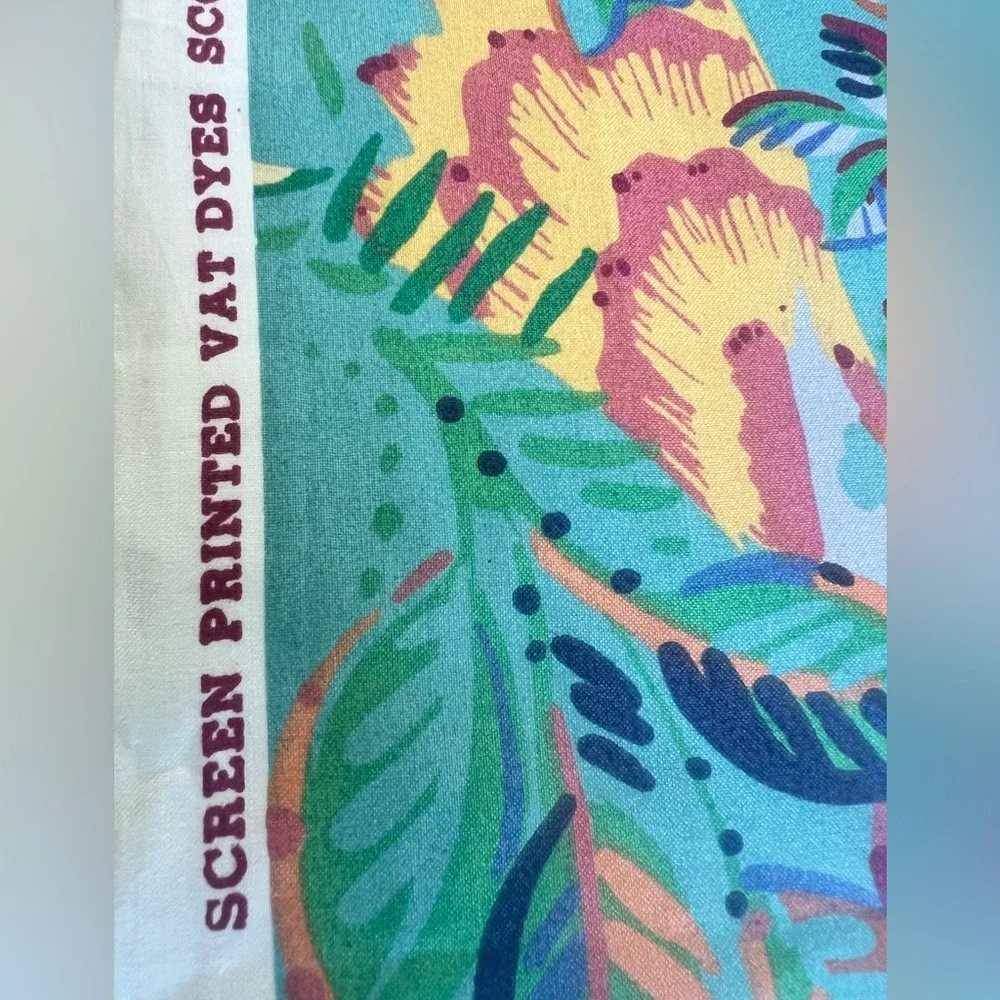 Vintage Collier/Campbell for P. Kaufman Screen printed colorful birdsong